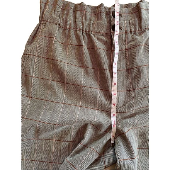 MADEWELL Paperbag Tapered Pants in Glen Plaid Size 10 - Picture 8 of 10